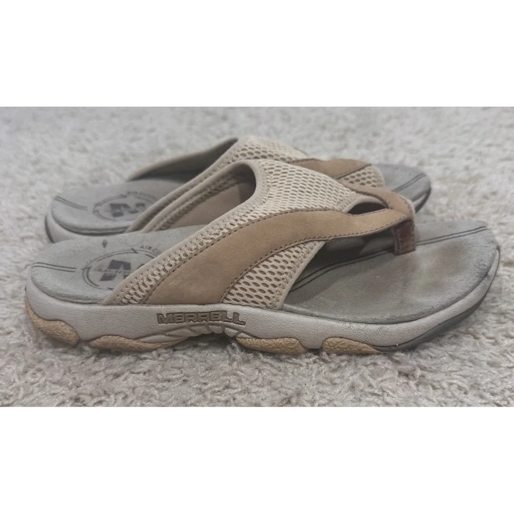 Merrell Belluna Breeze Bamboo Mesh Thong Toe Loop Slide Sandals Women's 6 Beach